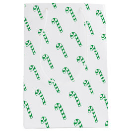 抱き枕 – 緑と白キャンディカン ミディアムペーパーバッグ