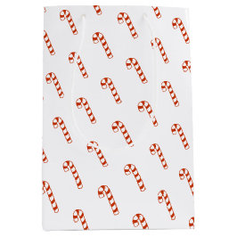 抱き枕-赤と白キャンディーキャン ミディアムペーパーバッグ