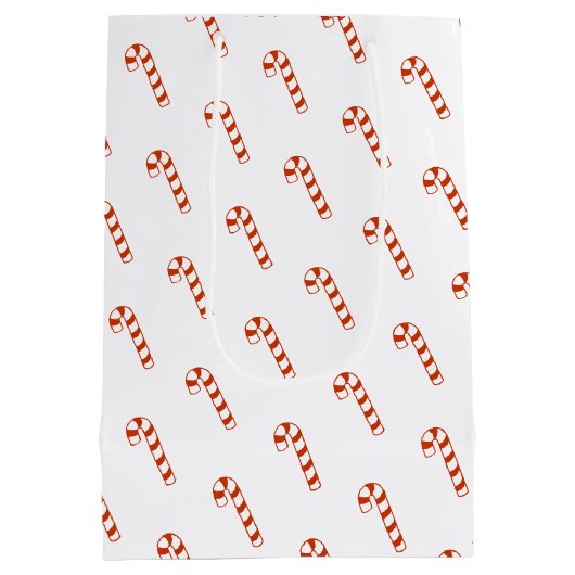 抱き枕-赤と白キャンディーキャン ミディアムペーパーバッグ (裏面)