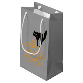 抱き枕 – 黒猫とカボチャ スモールペーパーバッグ