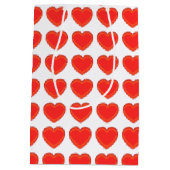 抱き枕- 3-Dの赤いハート ミディアムペーパーバッグ (裏面)