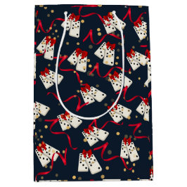 抱き枕- Dominoデザインブルー ミディアムペーパーバッグ