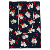 抱き枕- Dominoデザインブルー ミディアムペーパーバッグ (裏面)