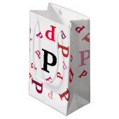 抱き枕- RedsとPinksのジャンブル文字 スモールペーパーバッグ (正面アングル)