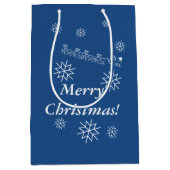 抱き枕- Santa and Sleigh in Snow ミディアムペーパーバッグ (正面)