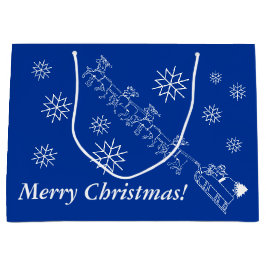 抱き枕- Santa and Sleigh in Snow (lrg) ラージペーパーバッグ