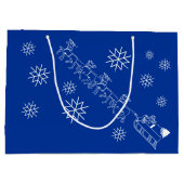 抱き枕- Santa and Sleigh in Snow (lrg) ラージペーパーバッグ (裏面)