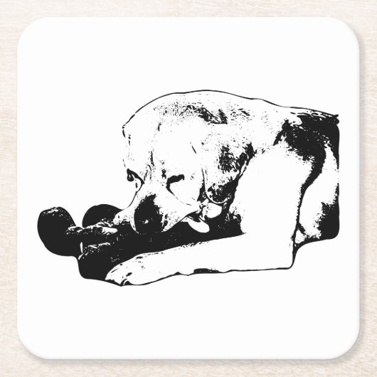 抱き締めお気に入りのる スクエアペーパーコースター (正面)