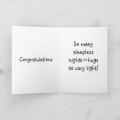 抱き締めて新生児 カード (内部)