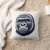 抱き込み心地よい：ゴリラ型メモリーフォーム枕 クッション (ブランケット)