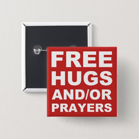 抱擁およびか祈りの言葉キリスト教ボタンPinを解放して下さい 缶バッジ (正面&裏面)