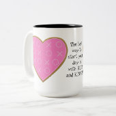 抱擁およびキスのマグ ツートーンマグカップ (正面左)