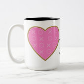 抱擁およびキスのマグ ツートーンマグカップ (左)