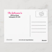 抱擁およびキスの写真の郵便はがき ポストカード (裏面)