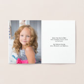 "抱擁およびキス"のバレンタインデーの写真 箔カード (内部)