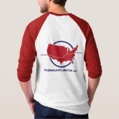 抱擁およびHigh5s米国は- ¾の袖のTシャツを旅行します Tシャツ (裏面)