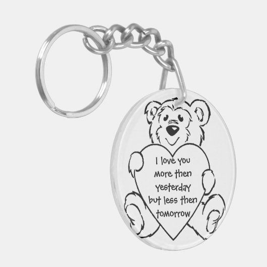 抱擁くま キーホルダー (正面左)