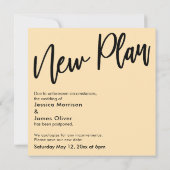 抱擁してピーチが延期された結婚式のカード 招待状 (裏面)