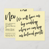 抱擁できる時まで延期された結婚式のカード 招待状 (正面/裏面)