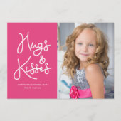 「抱擁とキス」バレンタインデー写真 シーズンカード (正面)