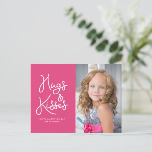 「抱擁とキス」バレンタイン·デーの写真 シーズンポストカード (スタンド正面)