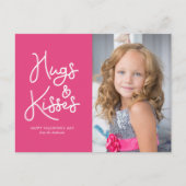 「抱擁とキス」バレンタイン·デーの写真 シーズンポストカード (正面)