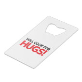 抱擁のために調理します クレジットカード栓抜き (正面アングル)