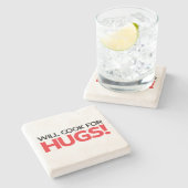 抱擁のために調理します ストーンコースター (横)