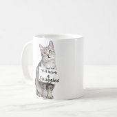 抱擁のためのかわいいエジプト人のMau猫の広告 コーヒーマグカップ (正面左)