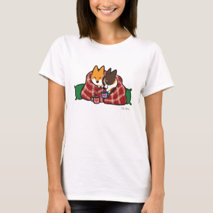 抱擁のコーギーのワイシャツ Tシャツ
