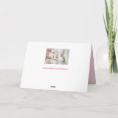 抱擁の子猫の挨拶状 カード (裏面)