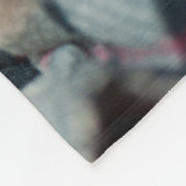 抱擁の時間子犬 フリースブランケット (角)