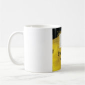 抱擁の相棒のカスタムな黒いですか野良犬の写真のマグ コーヒーマグカップ (左)