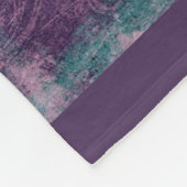 抱擁の相棒の紫色かティール（緑がかった色）のフリースの写真毛布 フリースブランケット (角)