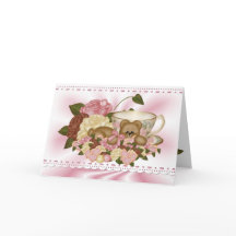 抱擁のCreek®の茶時間テディの挨拶状