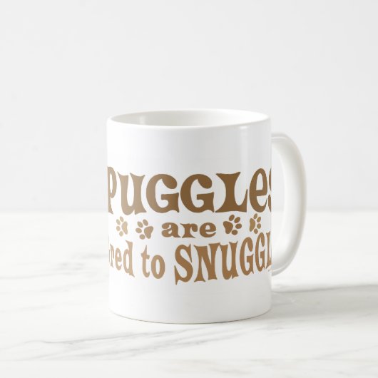 抱擁のPuggleのワイシャツおよびギフト コーヒーマグカップ (正面右)