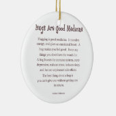 抱擁はよい薬のオーナメントです セラミックオーナメント (右)