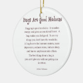 抱擁はよい薬のオーナメントです セラミックオーナメント (左)