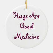 抱擁はよい薬のオーナメントです セラミックオーナメント (裏面)
