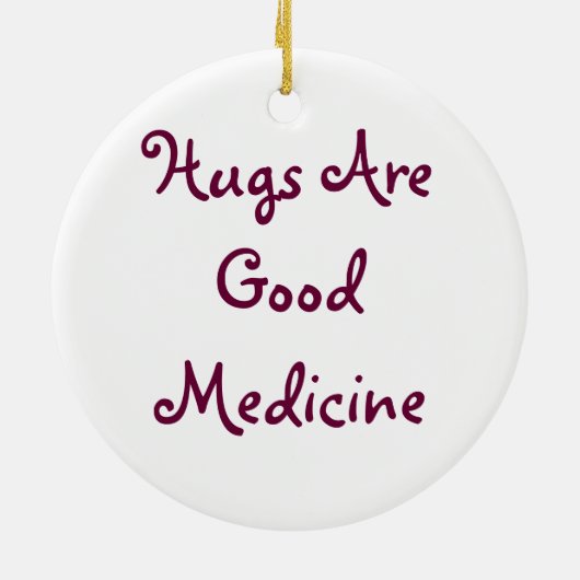 抱擁はよい薬のオーナメントです セラミックオーナメント (裏面)