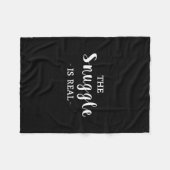 抱擁は実質です フリースブランケット (正面(横))