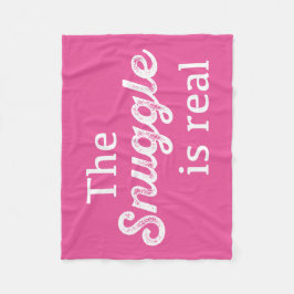 抱擁は実質のピンクのおもしろいです フリースブランケット