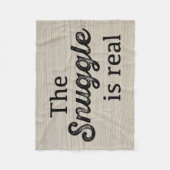 抱擁は実質の木製のおもしろいです フリースブランケット (正面)