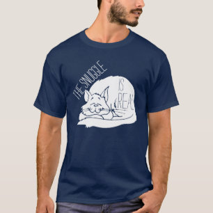 抱擁は実質の睡眠猫のワイシャツです Tシャツ