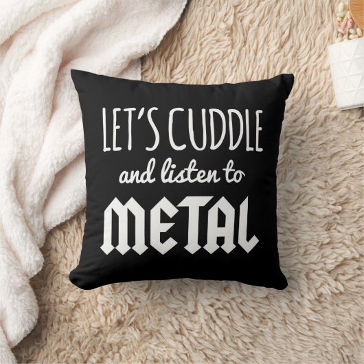 抱擁は音楽引用文に金属をかぶせるために聞きます クッション (ブランケット)