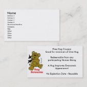 抱擁クーポンを紀元前に放して下さい 割引カード (正面/裏面)