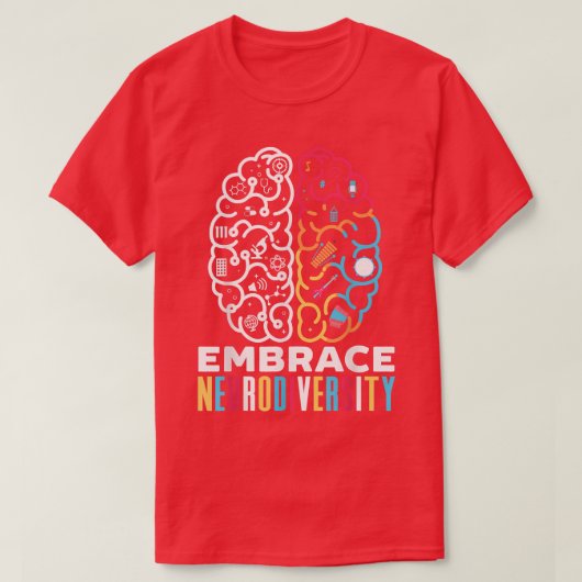 抱擁ニューロダイバーシティデザイン抱擁ADHD自閉症 Tシャツ (デザイン正面)