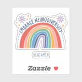 抱擁ニューロダイバーシティ精神衛生認識度 シール (シート)