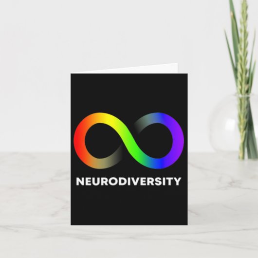 抱擁ニューロダイバーシティ自閉症Adhd Asd Infinity Ra カード (正面)