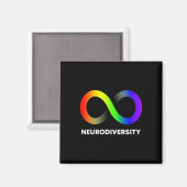 抱擁ニューロダイバーシティ自閉症Adhd Asd Infinity Ra マグネット (正面/裏面)